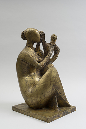 Chana ORLOFF - « Déborah » ou « Femme à la lyre ». Épreuve en bronze à patine dorée.